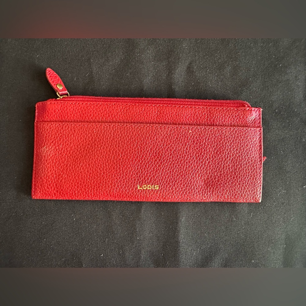 Lodis Vibrant Red Zip Wallet